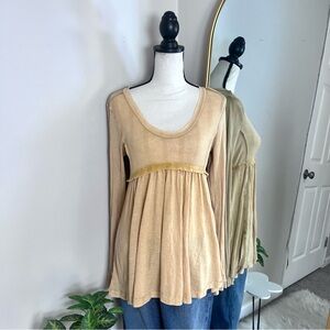 NWT True Craft Women's Yellow Long Sleeve Top